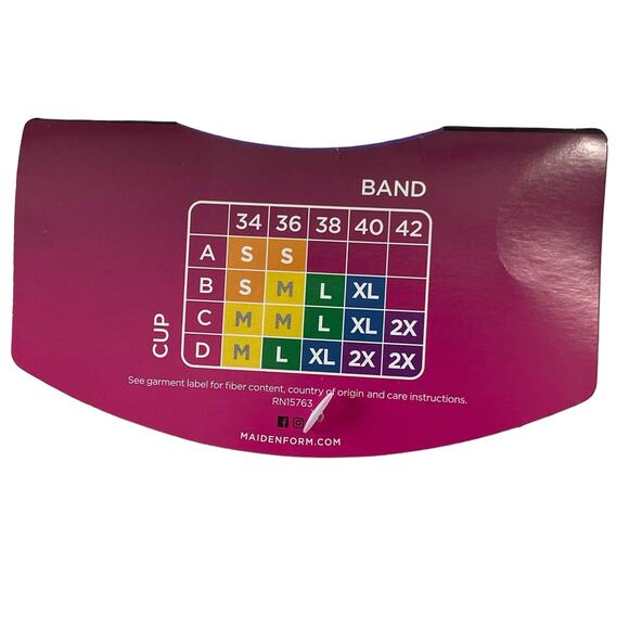 Maidenform Size XL Pure Comfort Strecth Lace Wireless Demi Bralette Racerback - Picture 9 of 13